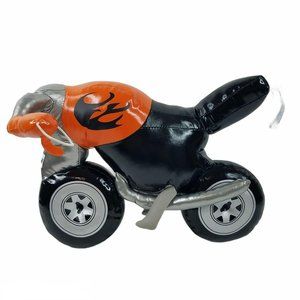 Build a Bear Motorcycle Hog Bike Orange Black Stuffed Accessory BABW